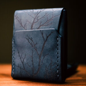 Limited Release "Dark Forest" Badalassi Pueblo Leather Flap Wallet: Slim Handmade Tuck Closure